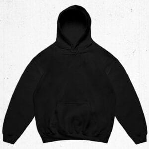 Hoodie noir Gildan Heavy Blend